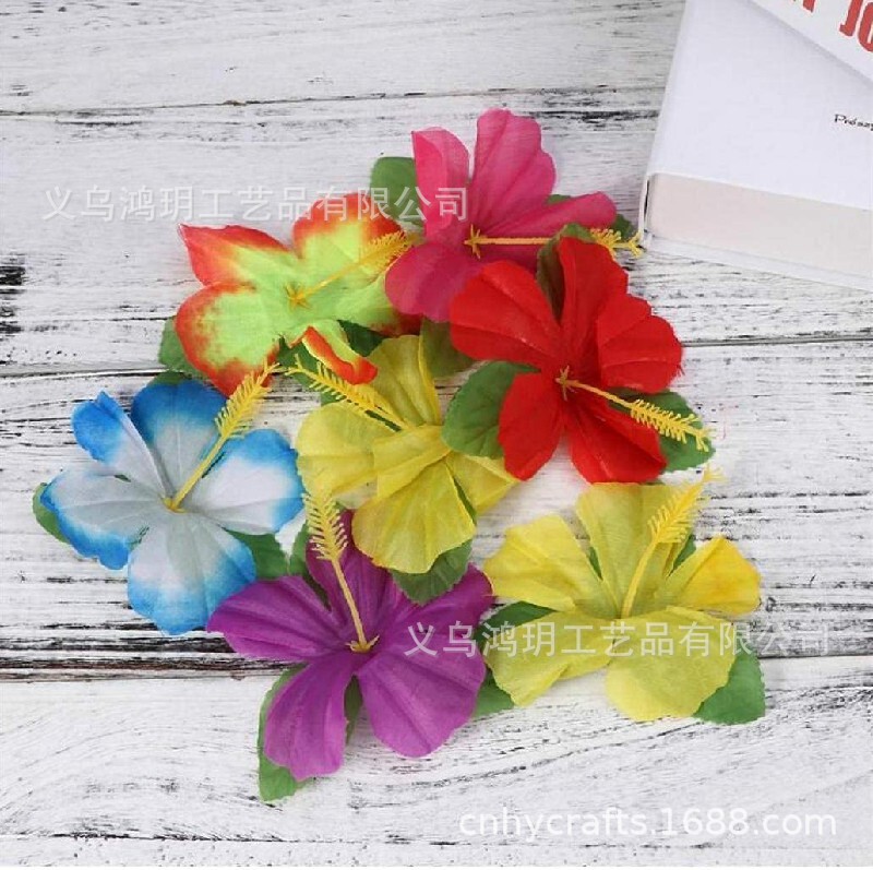 24 Pieces Faux Hawaiian Flower Hibiscus Bright Colorful Flowers for Wedding Party Banquet Decoration 24 Pieces Faux Hawaiian Flower Hibiscus Bright Colorful Flowers for Wedding Party Banquet Decoration