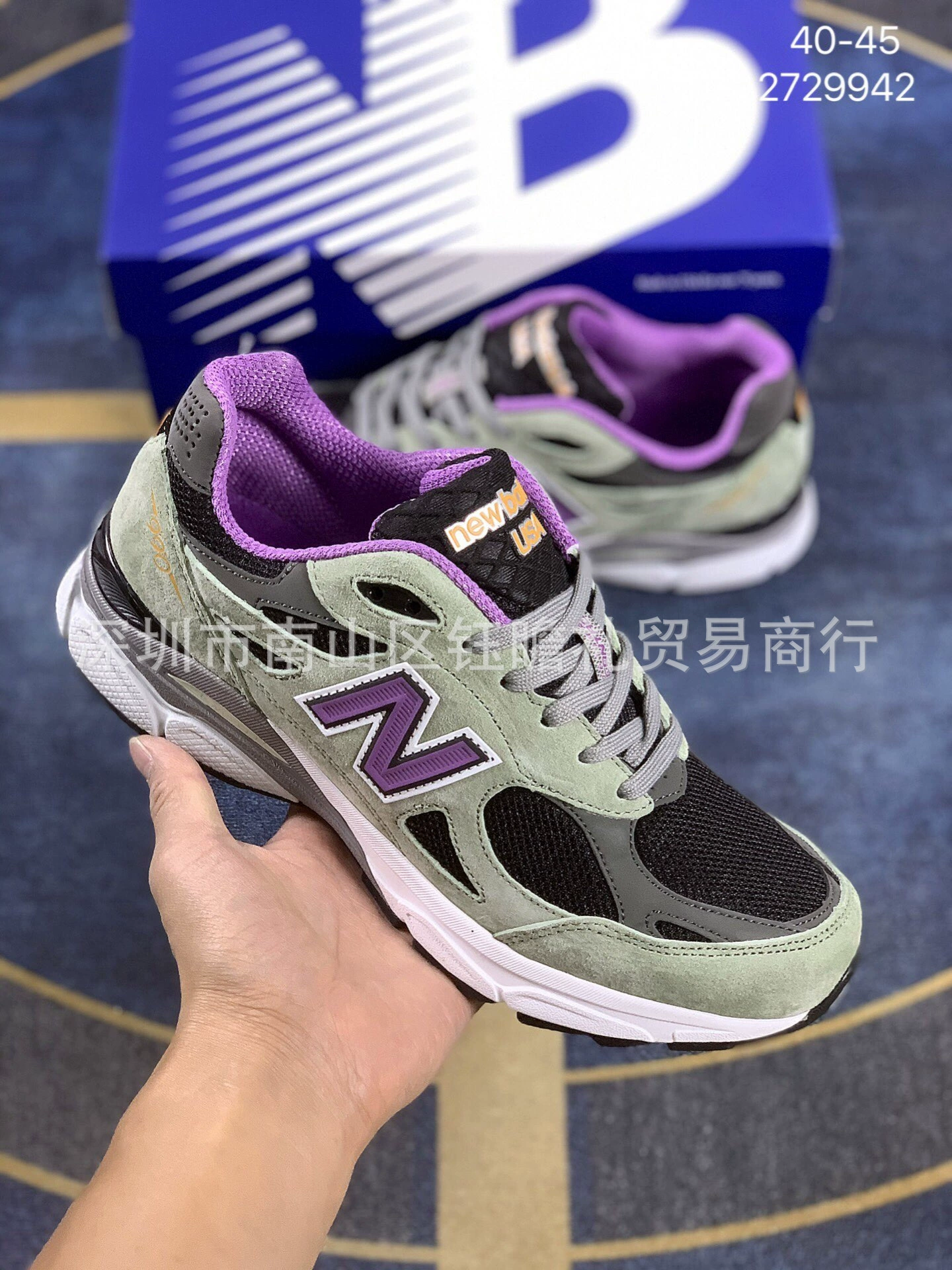 Кроссовки (New Balance) повседневные из сетки и замши, легкие, размеры 36–45