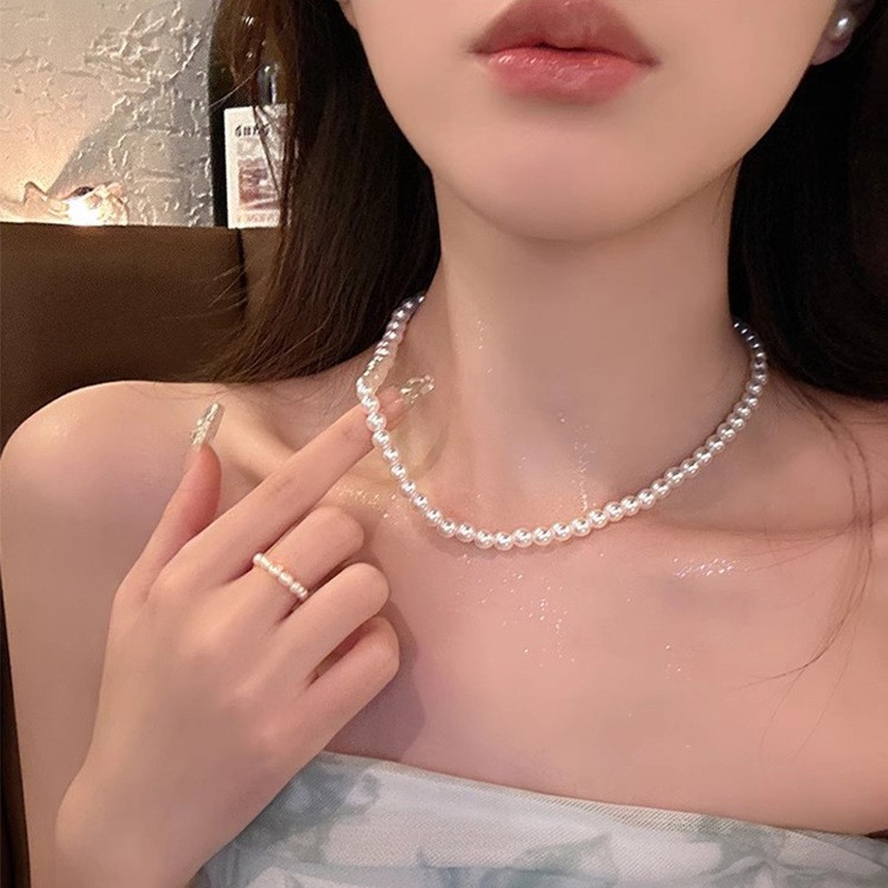 Necklace from pearl, 8mm