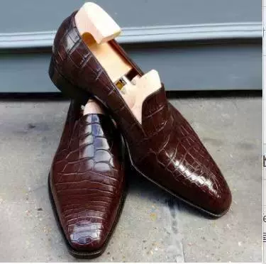 Фабрика внешней торговли Британский стиль ретро крокодил Pu обувь мужская обувь 38-48 ярдов