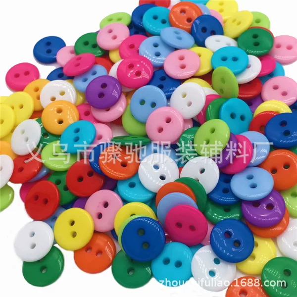 Wholesale Colorful Two Eyes Bread Resin Button Baby Clothing Shirt Bread Button Handmade DIY Button for Kindergarten
