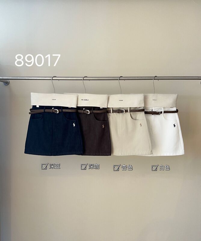 小马刺绣高腰A字短裙2025年秋季显瘦韩版女装半身裙|undefined