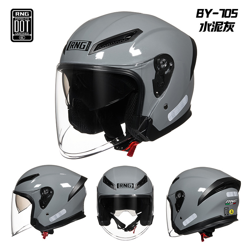 Double Lens Riding – Motuoche Motosiklet kaskı (dəbilqə) - gray