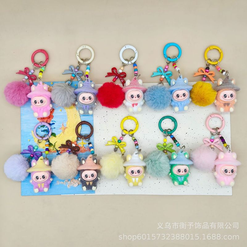 植绒魔术帽布布羊萌粒摆件卡通可爱桌面装饰品潮玩公仔创意小挂件|undefined