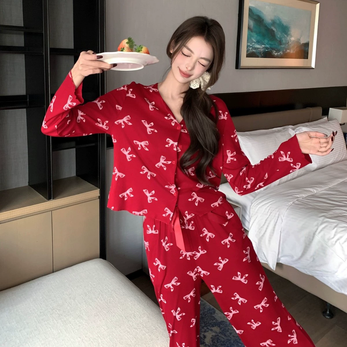 [Бабочка] Новый модельский пижама женская весна и осень 2025 года