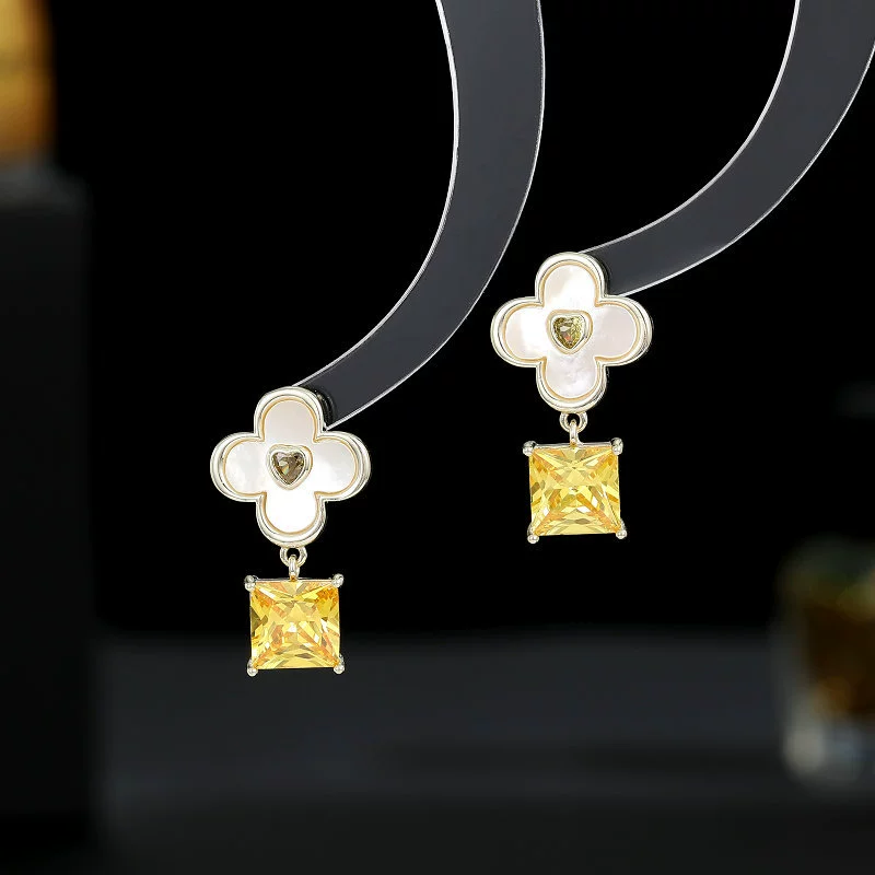 Серебряная игла, серьги, органический цирконий, пробы 925 серебро, простой и элегантный дизайн, стиль высшего качества