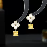Серебряная игла, серьги, органический цирконий, пробы 925 серебро, простой и элегантный дизайн, стиль высшего качества