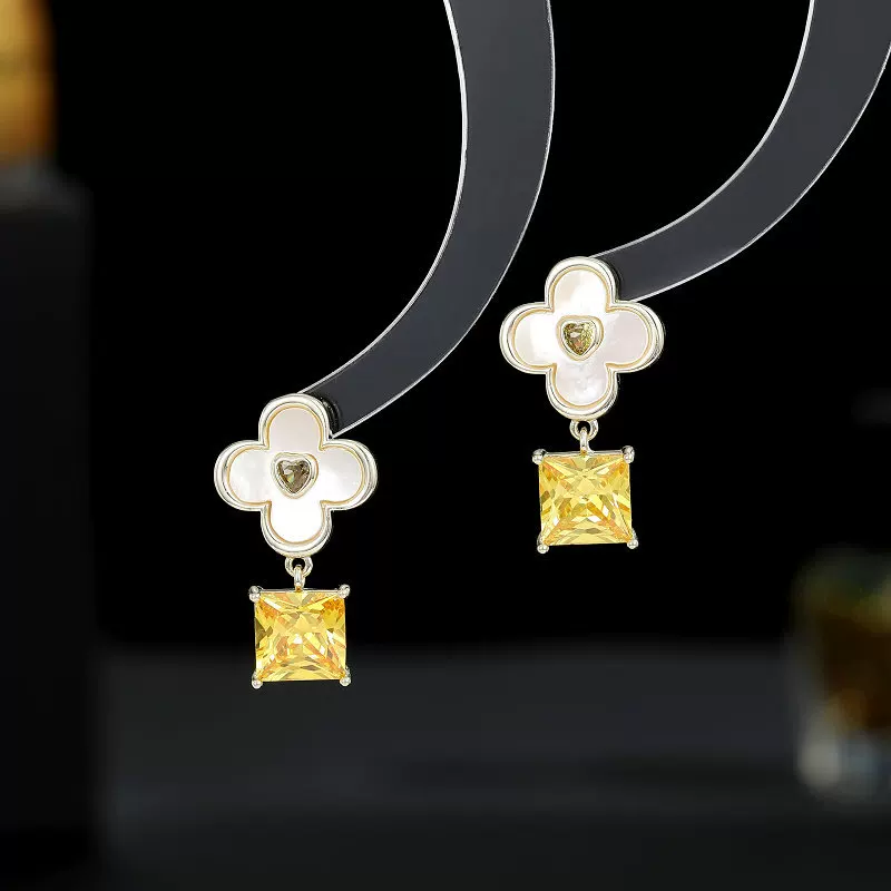 Серебряная игла, серьги, органический цирконий, пробы 925 серебро, простой и элегантный дизайн, стиль высшего качества