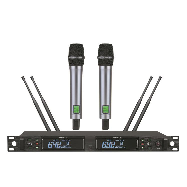 Micrófono Dinámico para Exteriores de Venta Directa de Fábrica, Tarjeta de Sonido Inalámbrica Portátil de Banda U de Uno a Dos Canales