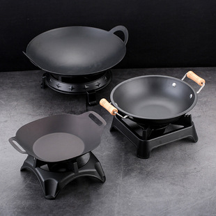 Japanese-Style Non-Stick Dry Boiler Alcohol Stove Small Hot Pot Iron Dry Pot Household Commercial Solid Alcohol Stove Spicy Hot Pot