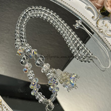 多款水晶珠珠蝴蝶结链条挂链 万能扣款百搭珠链水晶狐牌佛牌项链