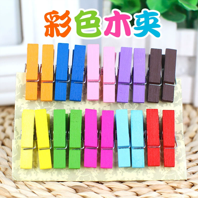 Детский деревянный зажим своими руками цвет фото украшение Клип Закладка Клип детский сад творческий материал ручной работы