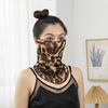 Spring silk universal scarf, thin fashionable set, with neck protection