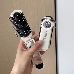 摺疊小梳子隨身便攜氣囊梳氣墊家用兒童女士專用長發鏡子梳子一體