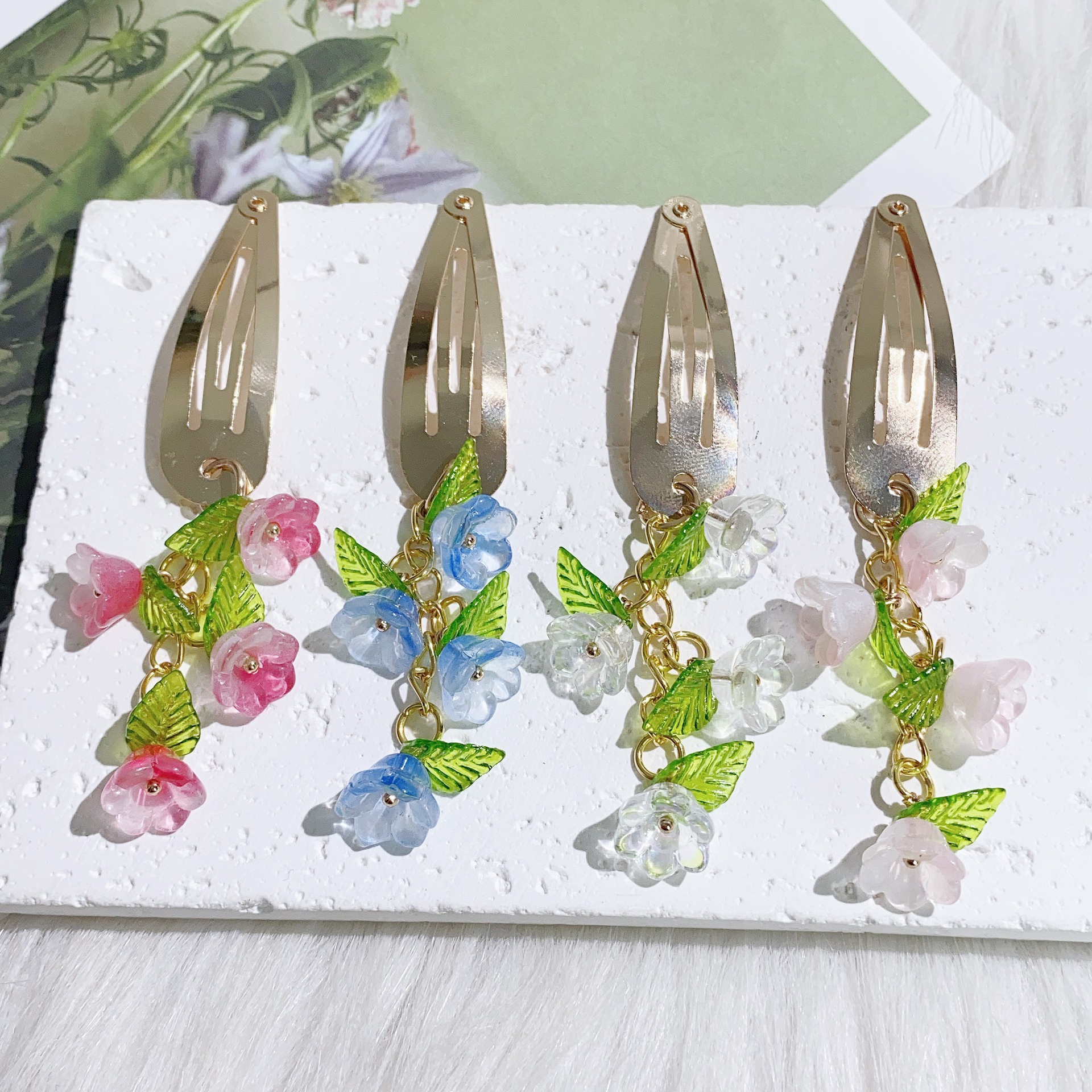 10g Weight Charm Hair Clips Hair Accessories Type 1 Piece Quantity Holiday, Street Occasion Alloy Material Flower Pattern All Seasons Season Women's Gender IG Style, Elegant Style IG Style Elegant Women's Flower Alloy Charm Hair Clips 2