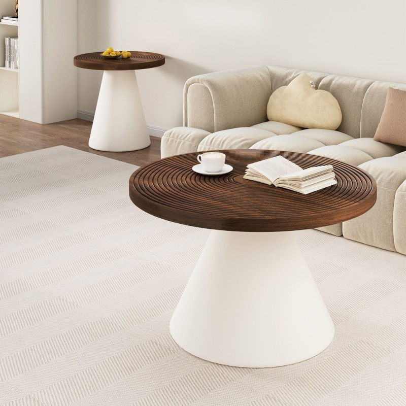 Round Side Table for Sofa, Small Coffee Table for Living Room or Balcony, Trendy Creative Nordic Style Simple Round Table Round Side Table for Sofa, Small Coffee Table for Living Room or Balcony, Trendy Creative Nordic Style Simple Round Table