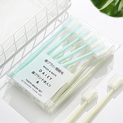 Macaron Japanese-style adult soft-bristle toothbrush for women with protective cover for home use, home decoration, home support combination set