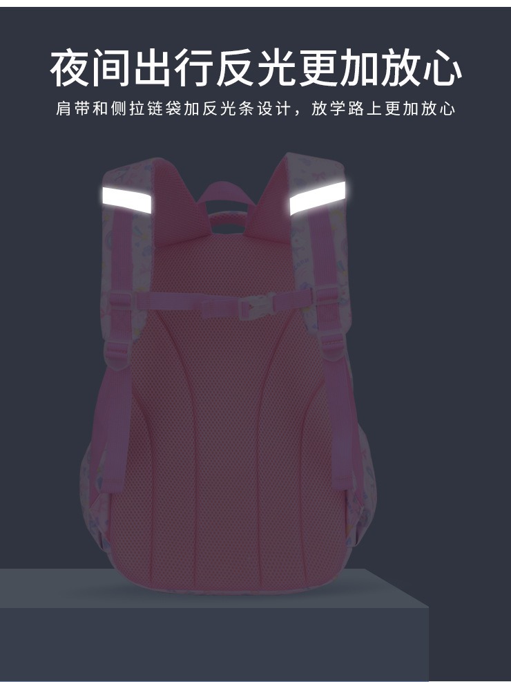 Mochila mayorista para estudiantes de primaria niñas 1 - 3 - 6 grados mochila para niños descompresión impresión LOGO portátil