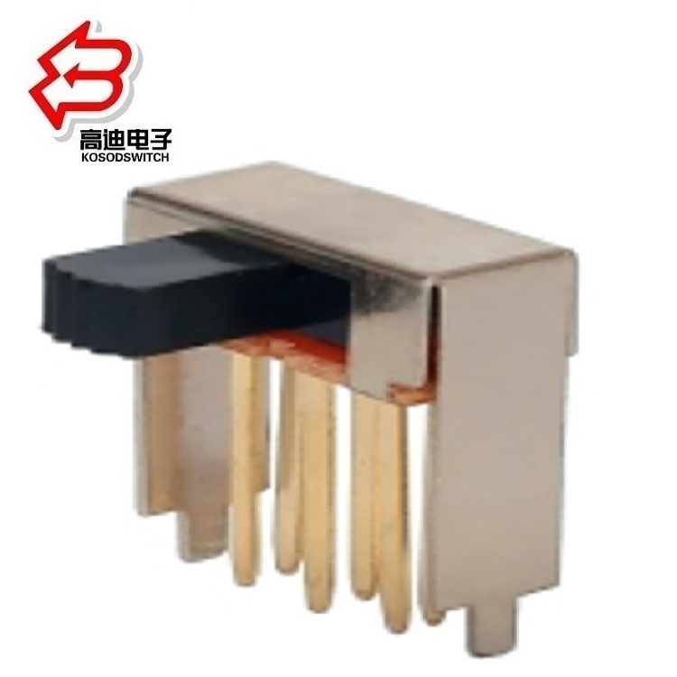 医疗设备2档拨动开关 双排6脚两档拨码开关 2档滑动开关行程3.2