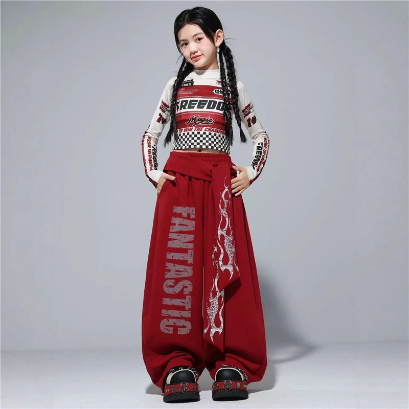 Jazz trajes de chicas niños callejeros niños trajes de chicas jazz moda danza hip hop set de espectáculo