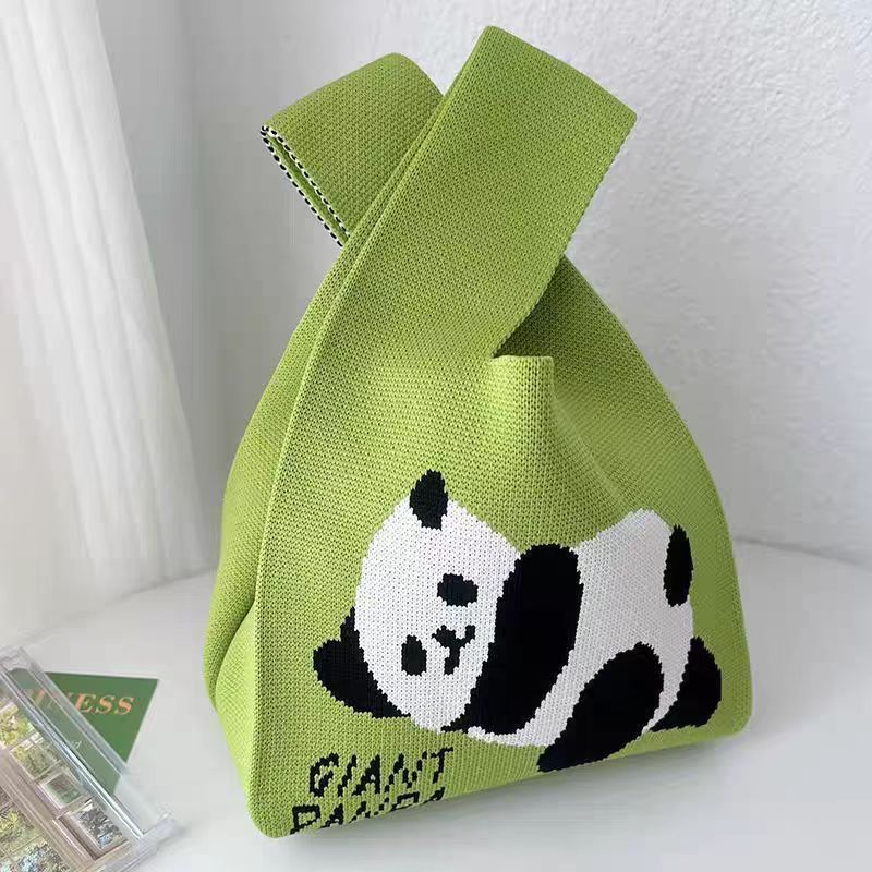 Nuevo bolso de punto para teléfono para mujer, bolso tejido suave en colores dopamina, bolso de mano con forma de corazón en estilo coreano con bloques de color.