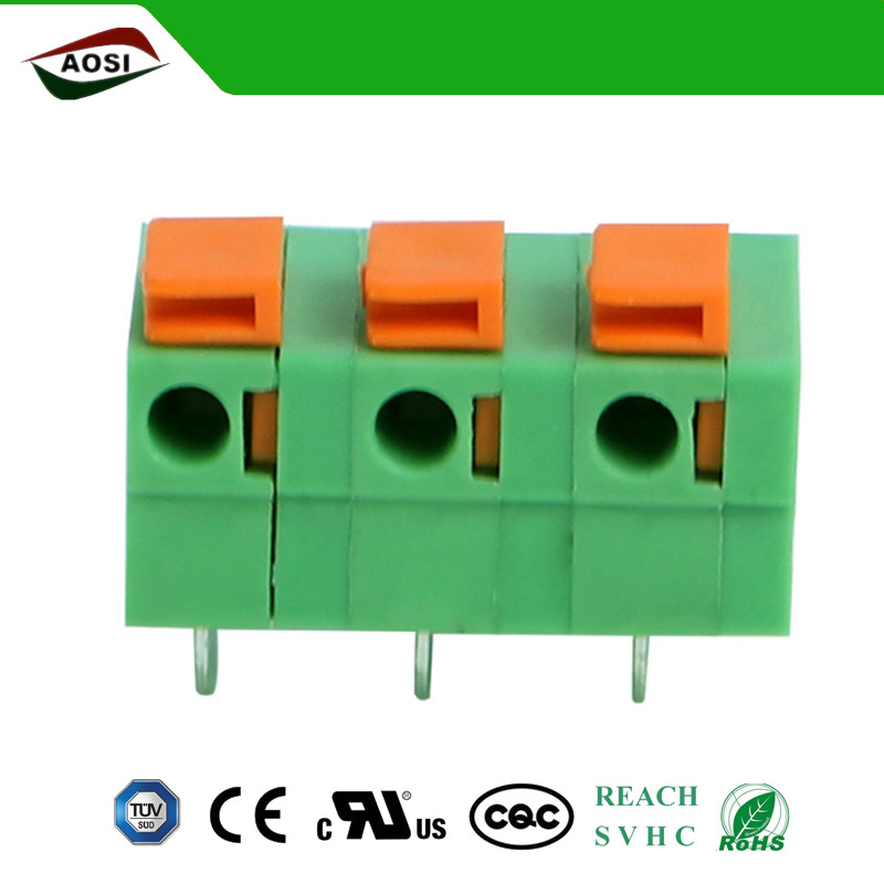 厂家直销源头工厂AS142V-7.62免螺丝式接线端子 厂家供应连接