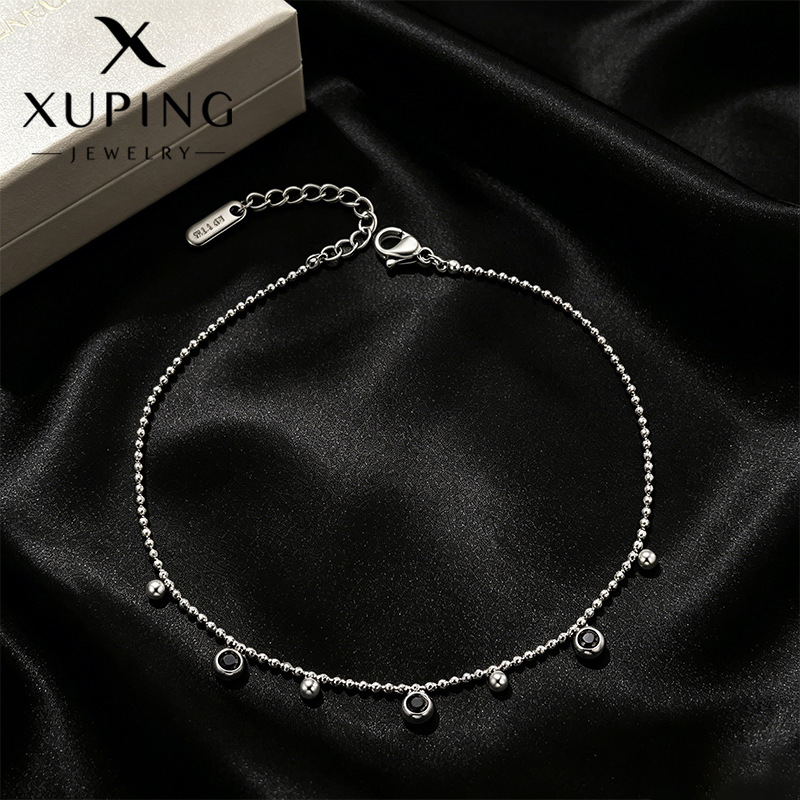 Xuping geometría redonda tobillar de acero inoxidable moda nicho personalidad de vacaciones de verano pie de viento adornamiento al por mayor mujer