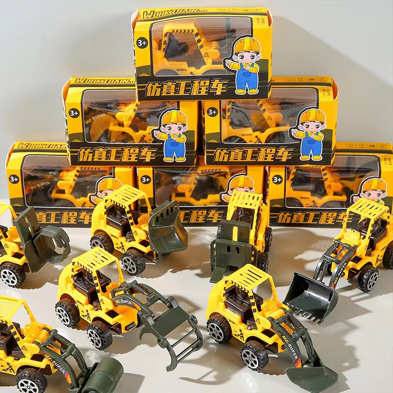 Juguetes para niños modelo de ingeniería de coches premios jardín de infantes al por mayor inercia carro bulldozer pequeño regalo mercado nocturno