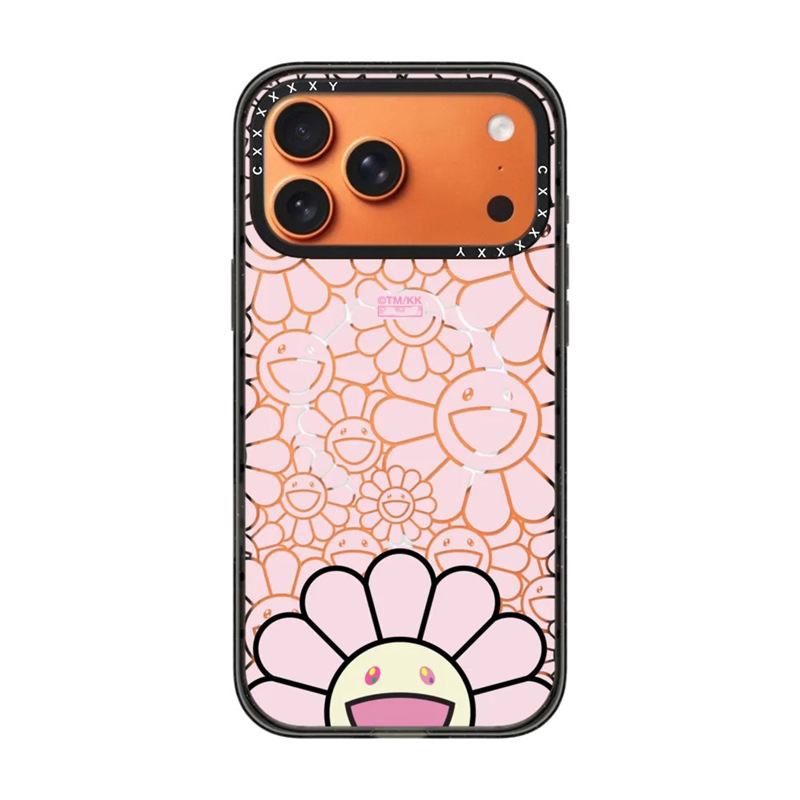 The third foundation probe pink sunflower transparent black frame [magsafe magnetic suction]