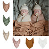 Newborn Swaddle Blanket And Hat Set Boys Girls Jersey Knit B|ru