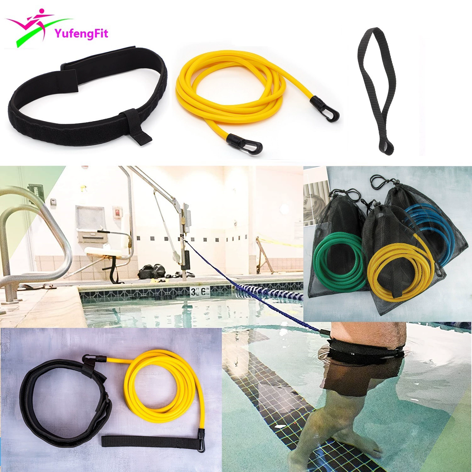 Трансграничная полоса сопротивления плаванию фиксированный ремень латексная трубка эластичная веревка тренажер для плавания костюм тренажеры производители