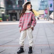 女童加绒卫衣套装2025冬装新款韩版女孩两件套洋气网红儿童秋冬潮