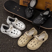 现货速发男夏季洞洞鞋厚底外穿凉拖踩屎感沙滩包头开车居家休闲防