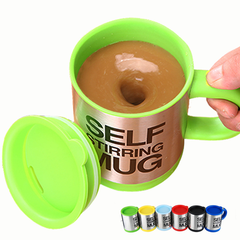 Taza de café, taza mezcladora de café eléctrica de acero inoxidable, taza de agitación automática, taza de oficina, taza de regalo creativa