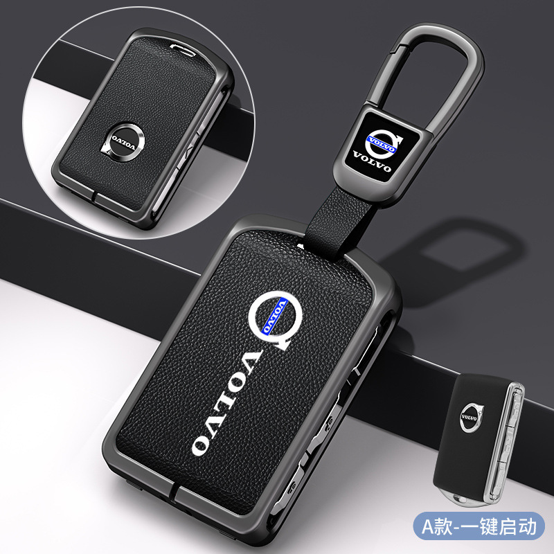 適用ボルボ本革金属キーケースxc 60 s 90 s 60x90 v 60 v 40自動車カバーバックル|undefined