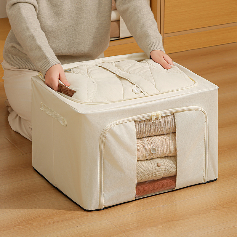 Baiyoumei Clothes and Quilt Storage Box Fabric Home Folding Oxford Cloth Organizer Large Capacity Washable