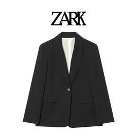 ZARK 欧美新款带垫肩修身西装外套 跨境外贸女装批发 2253599800