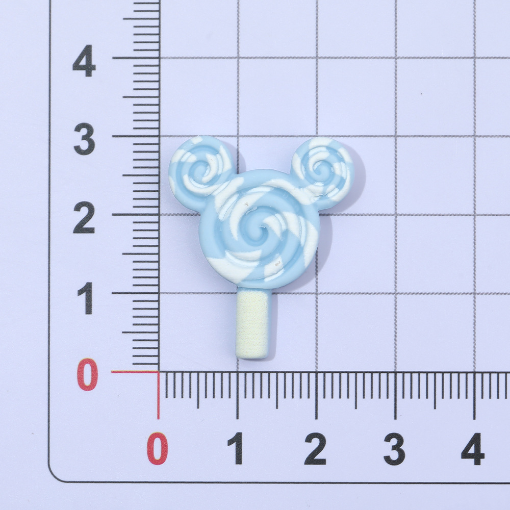 Macaron color oso Lollipop resina accesorios DIY crema pegamento teléfono caso accesorios para el cabello parche hecho a mano al por mayor