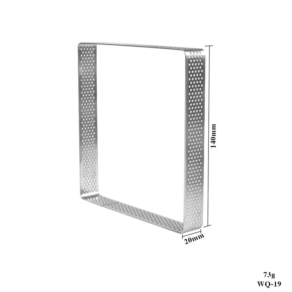 Cuadrado redondo oval anillo de tarta de frutas anillo de tarta de perforación anillo de torre de acero inoxidable 304 molde de pastel de mousse 8cm