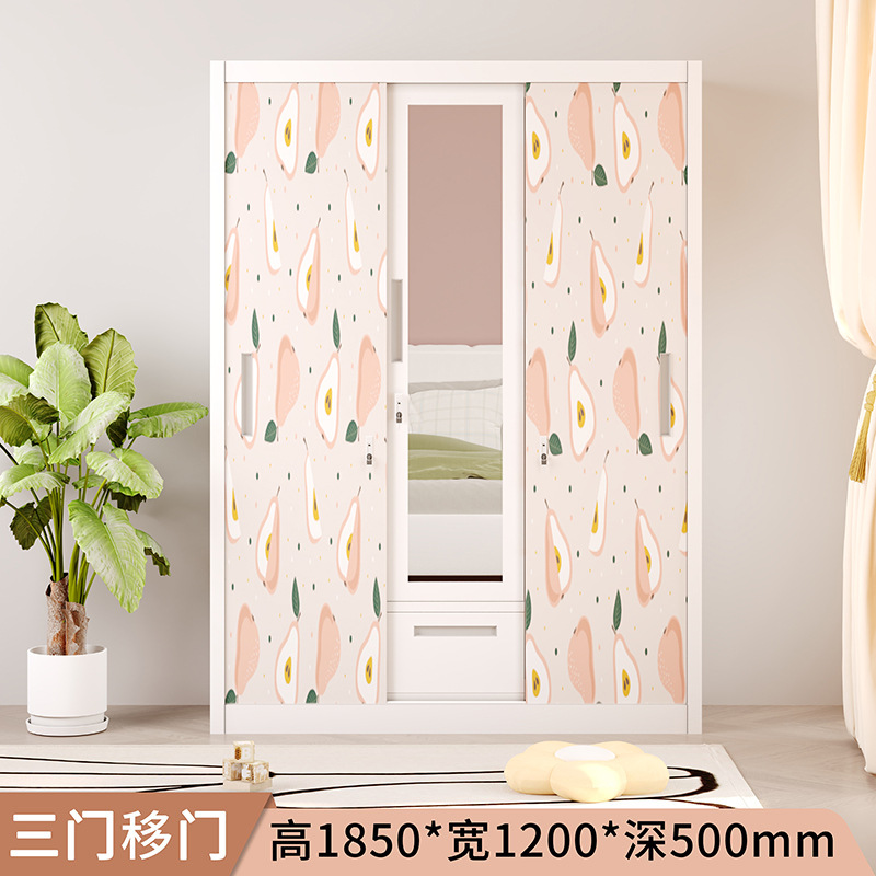 Asia oriental más vendido armario de impresión transfronterizo casillero para el hogar puerta corredera armario de almacenamiento de dormitorio para niños fábrica de comercio exterior image 20