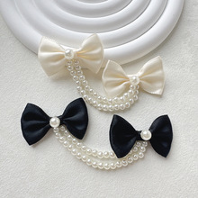 气质双层珍珠棉带布艺蝴蝶结diy手机壳发饰配件鞋花袜子服装辅料