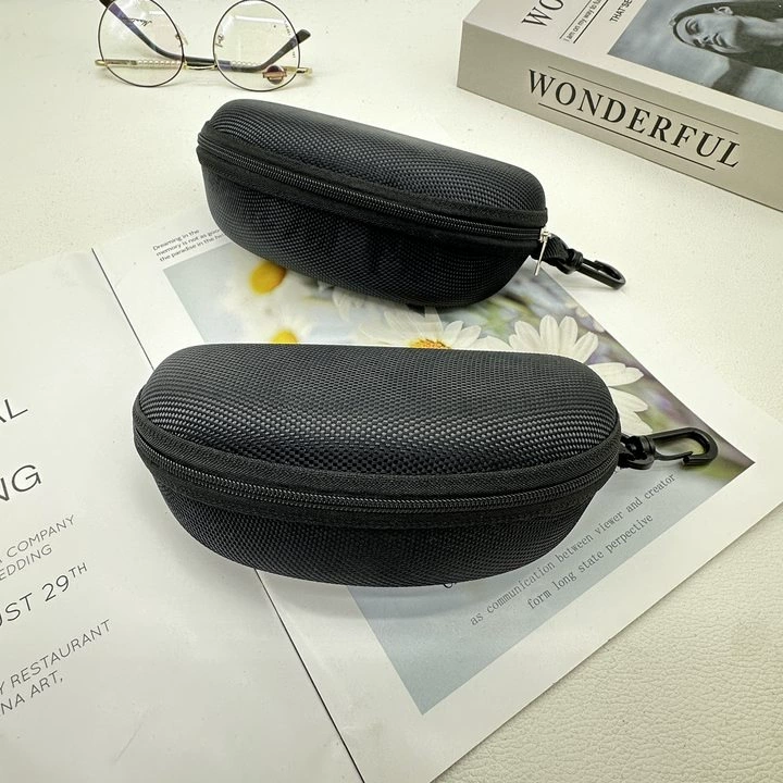 Чехол для солнцезащитных очков с застежкой-молнией, коробка для хранения очков из EVA, черный, с крючком, противоударный, новая модель