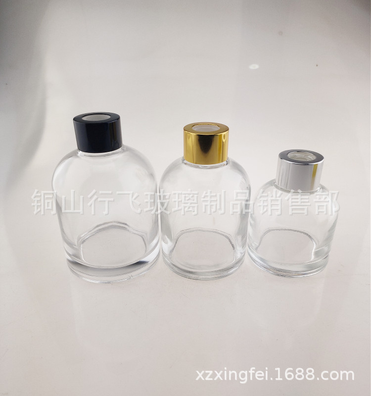 透明100毫升小玻璃吊钟玻璃香薰瓶工艺品玻璃高分子密封盖