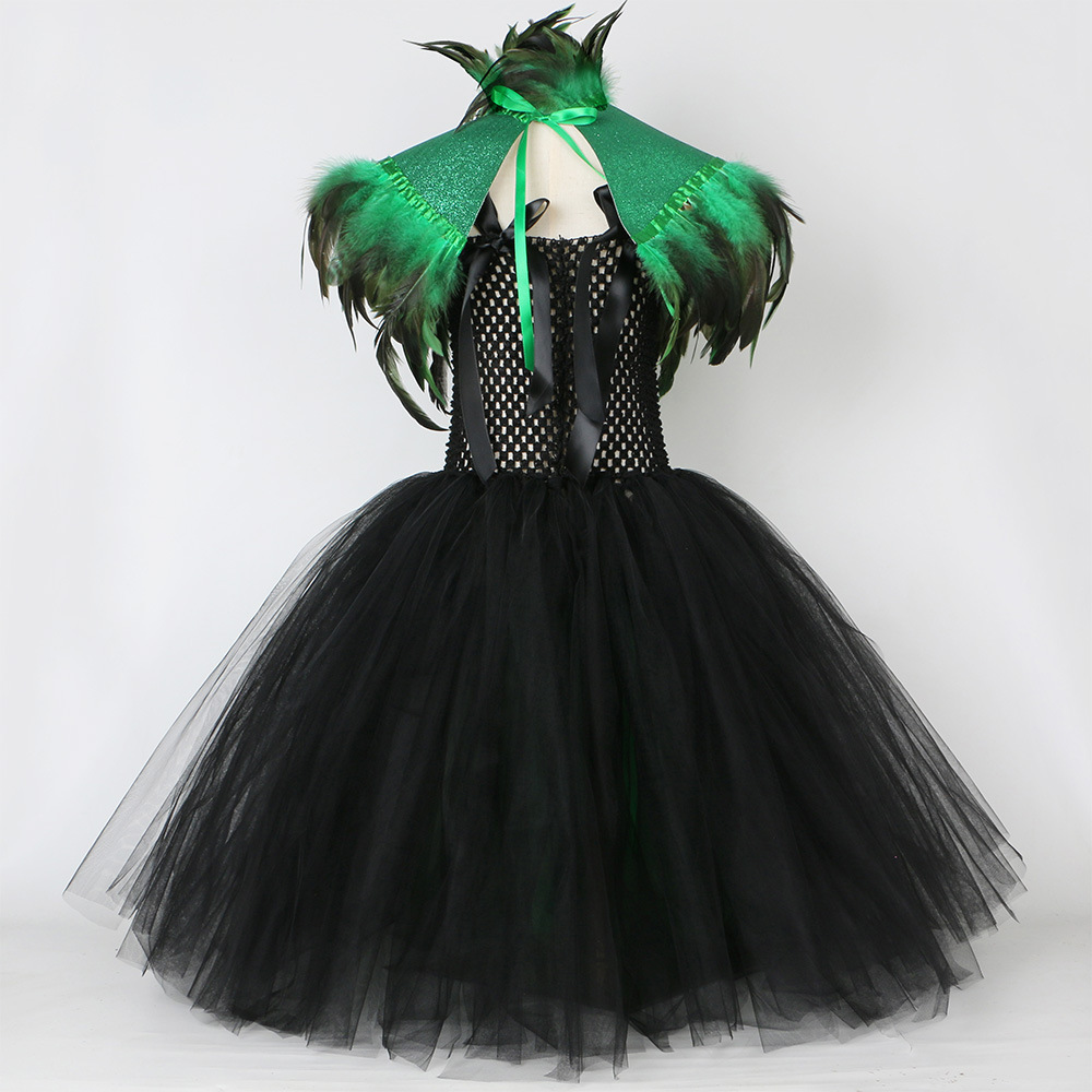 Ropa para niños Ropa para niños Falda de bruja Disfraz de Halloween para niños Vestido de falda de tul de malla para niña Sleeping Curse_voghion.com