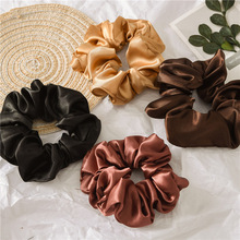 1Pcs Satin Silk Solid Color Hair Ties Scrunchie Elastic Hair