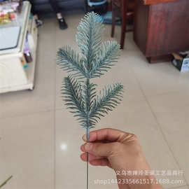 圣诞松针枝 五叉单面立体松枝 圣诞树圣诞圈圣诞工艺品装饰PE松枝