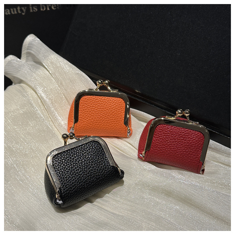 Nuovo stile autunnale Mini portamonete fresco Borsa con chiusura a scatto Elegante piccola borsa quadrata da donna per riporre alla moda_voghion.com