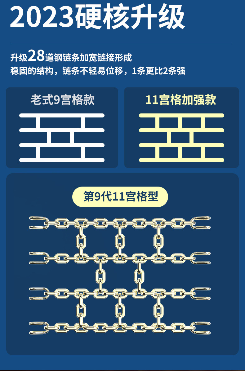 New Car Anti-Skid Chains, Universal Emergency Chains for Cars and Suvs, Snow and Mud Tire Anti-Skid Chains, Manufacturer Wholesale