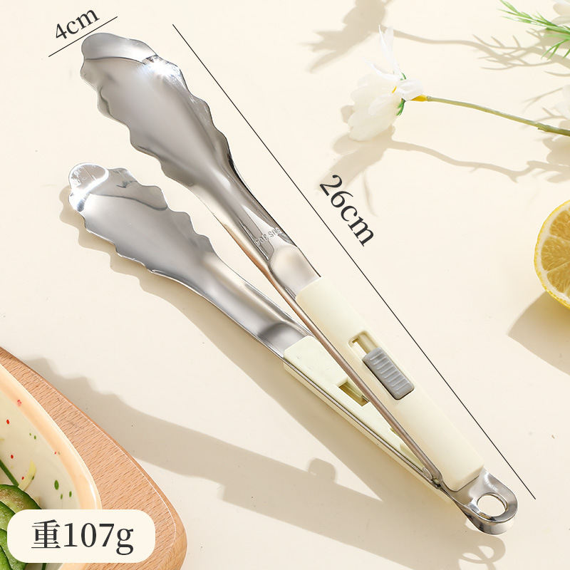 304滑扣食物夹创意牛排夹烤肉夹多功能烤鱼夹滑扣加厚料理分餐夹|undefined
