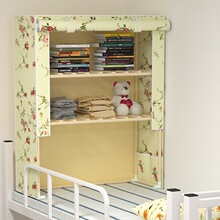 床上衣柜收纳柜宿舍上下铺床头神器大学生寝室简易实木置物架